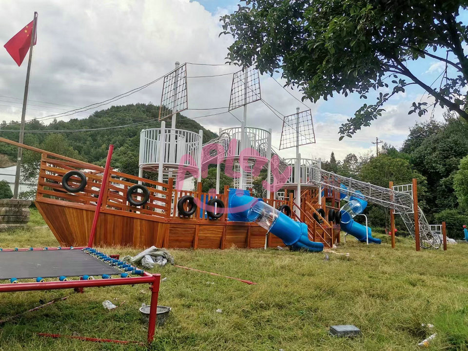 Wooden ship playground